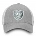Men's Oakland Raiders NFL Pro Line by Fanatics Branded Heathered Gray/White Lux Slate Trucker Adjustable Hat 2998602